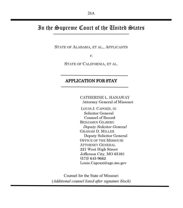 12 GOP States Ask Supreme Court to Lift Block on President Trump's Election Integrity Order