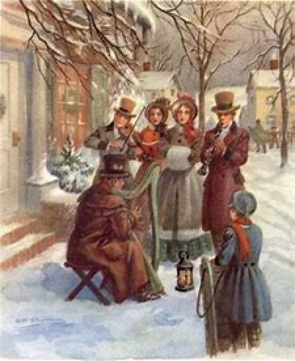 Family Christmas Caroling