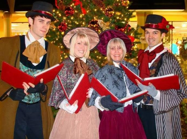 Family Christmas Caroling