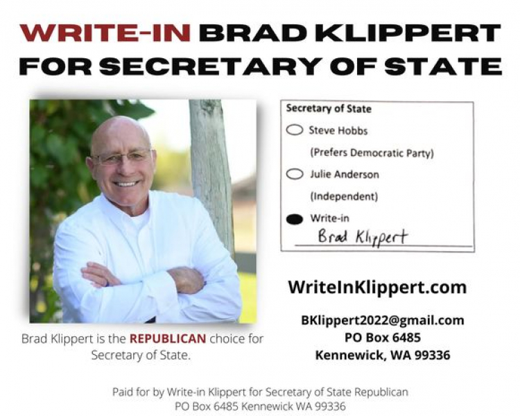 Republican Brad Klippert Launches Write-In Campaign for SOS