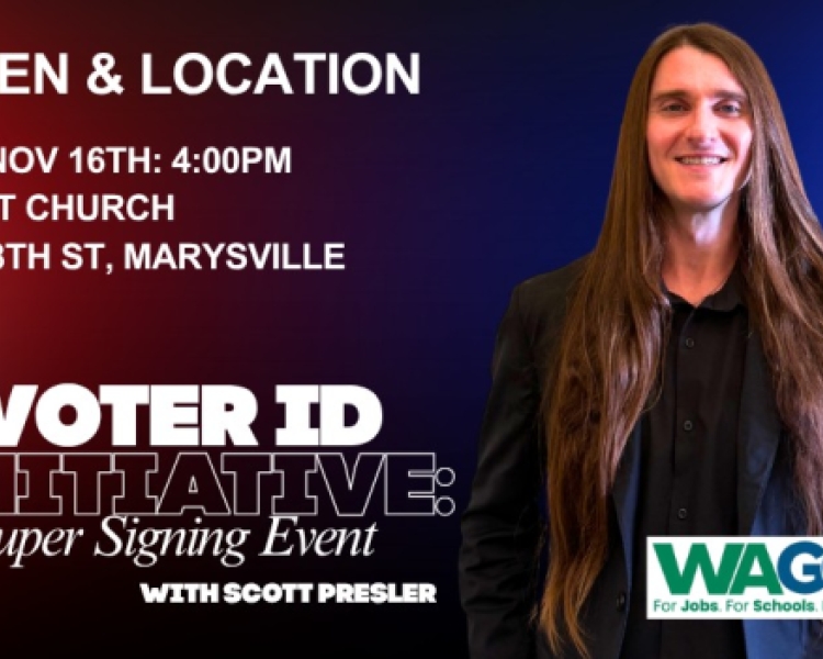 Scott Presler to Promote Voter ID Initiative at 'Super Signing Events' across WA State Scott Presler to Promote Voter ID Initiative at 'Super Signing Events' across WA State
