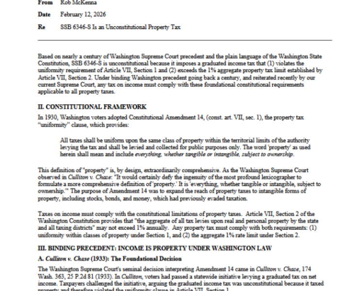 Former WA State AG Rob McKenna to Lead CADF Lawsuit Against State Democrats' Unconstitutional Income Tax Former WA State AG Rob McKenna to Lead CADF Lawsuit Against State Democrats' Unconstitutional Income Tax